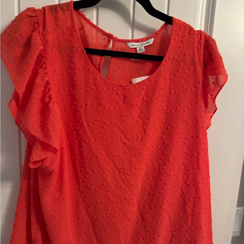 Cherry pink blouse by Zac and Rachel size XL